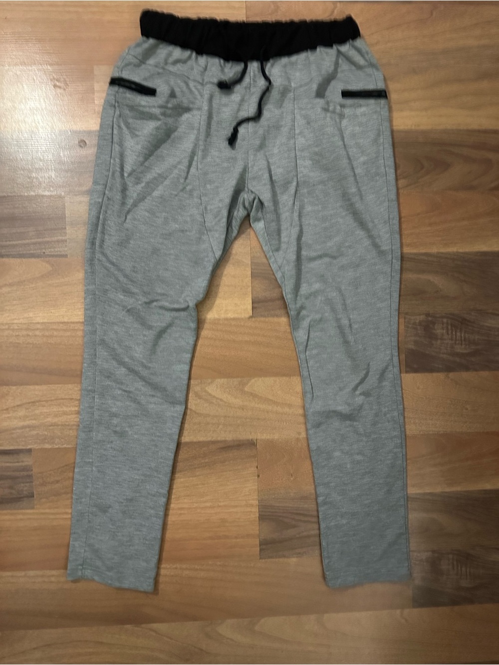 Men's Gray Joggers with Black Elastic Waistband